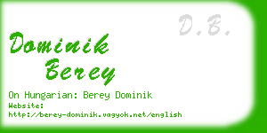 dominik berey business card